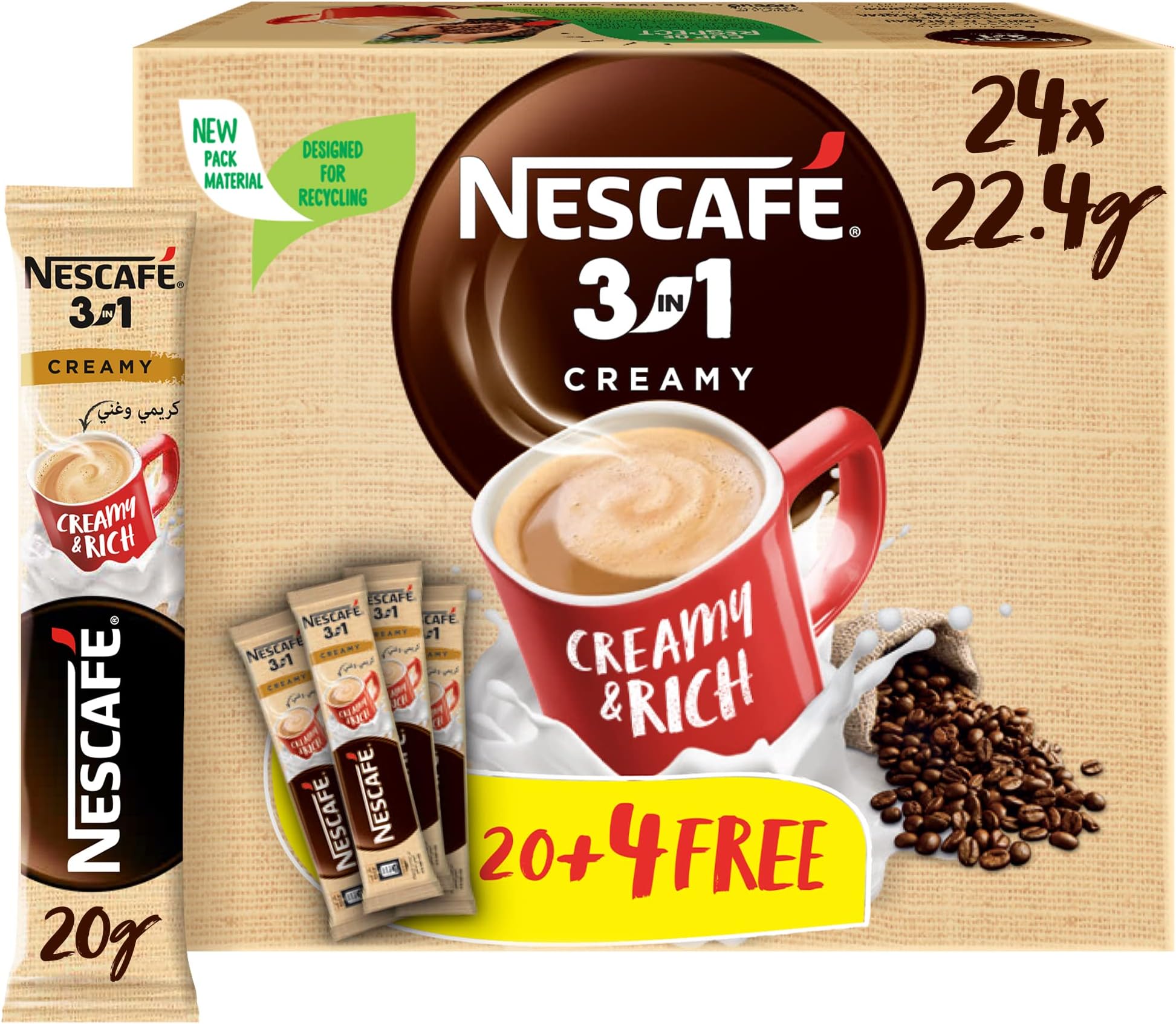 3In1 Instant Creamy 22.4 gm (Pack of 24)