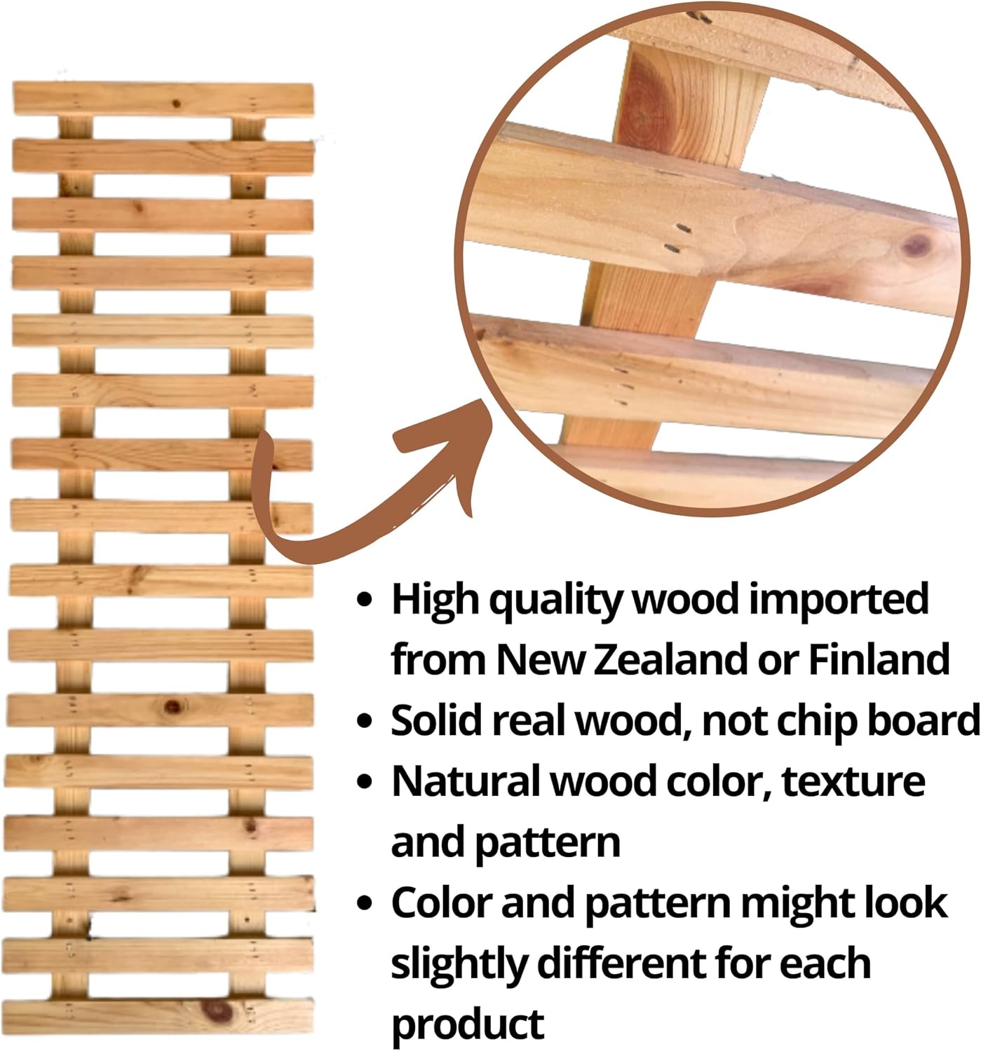 ShopLaLa Wall Planter (120cm, 2 Pack) Large Wooden Hanging Ladder Planters for Indoor Outdoor Plants, Wall Mount Plant Holders Succulents Orchids, Flower Pots, Vertical Garden Balcony Patio Home Decor