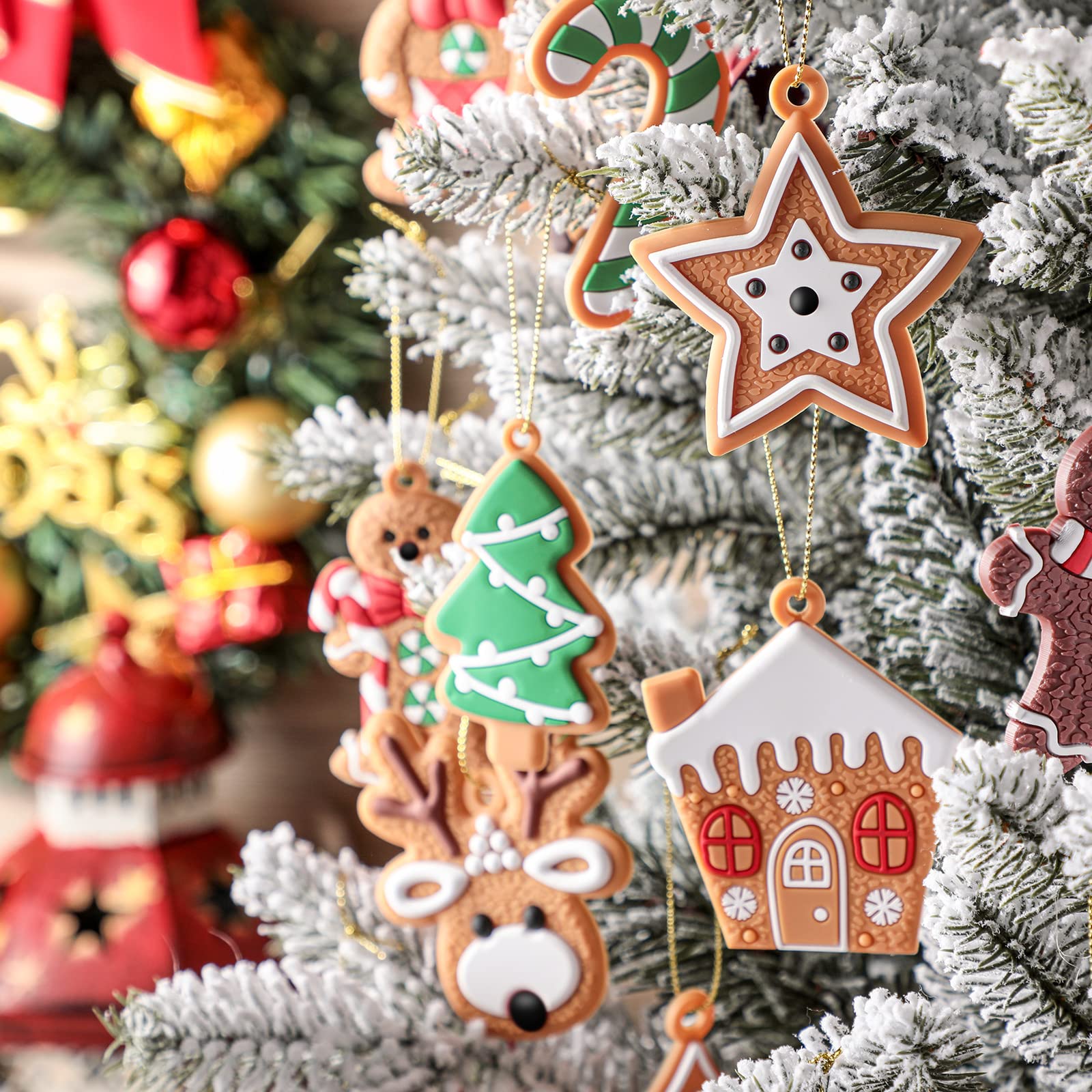 Amazon.co.jp: Sumind 24ピース ジンジャーブレッドマン クリスマス
