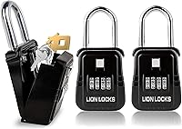 Vista 1 de Lion Locks Caja de bloqueo de llaves 1500 con código, caja de seguridad para llaves al aire libre, caja de bloqueo de agente inmobiliario