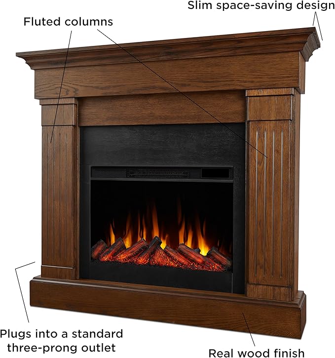 Chimenea Eléctrica Real Flame Crawford 48" con Repisa miniatura 4