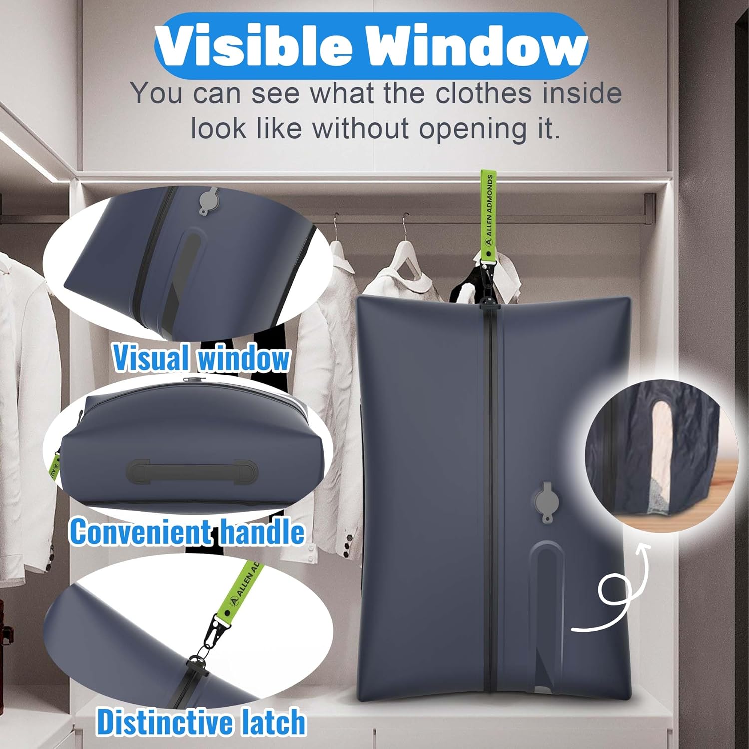 Vacuum Bags for Travel with Electric Pump,34L Waterproof Compression Bags for Carry On Suitcases and Backpack for Air Travel Vacation Camping Boating Outdoor Sports 2 Pack