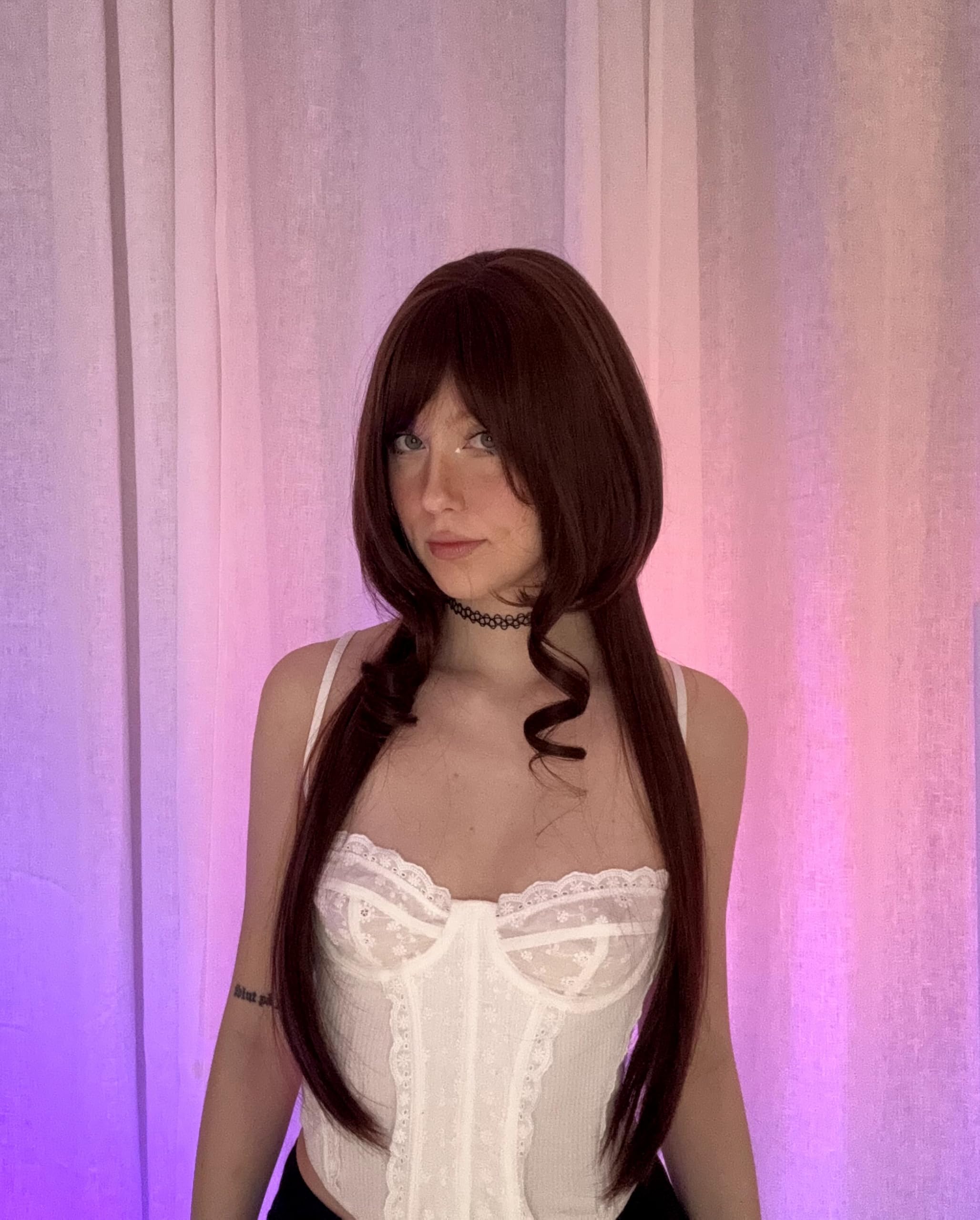 KORURACLUB gradient Wigs cosplay Wig pink and lolita wigs anime wig halloween Wigs for women (No accessories included) (): Cocoa Dusk