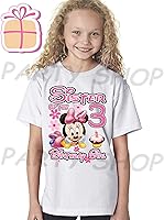 Vista 3 de Personalized Baby Birthday Shirt, Add Any Name and Age, Custom Shirts for a Minnie Birthday Party, Family Matching Shirts.