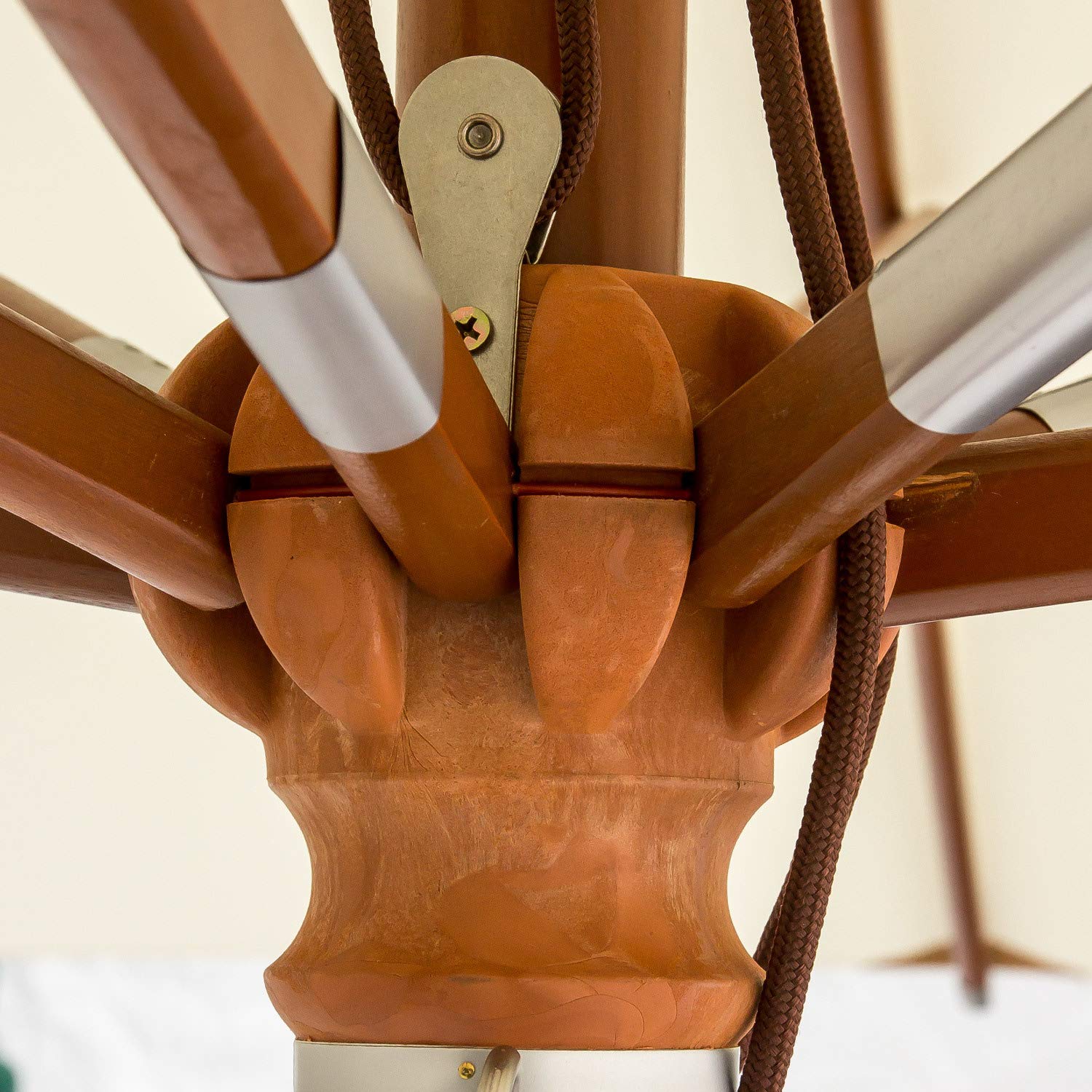anndora Sonnenschirm 3 x 4 m eckig Terassenschirm Holz Gestänge - Farbauswahl