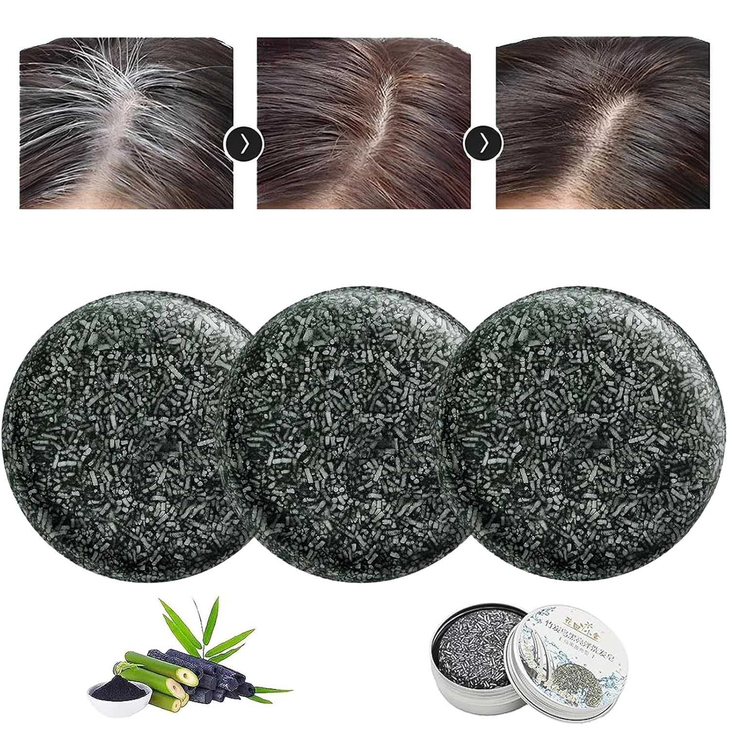 3PCS Mane Gray Reverse Bar, Spartan Gray Hair Reverse Bar