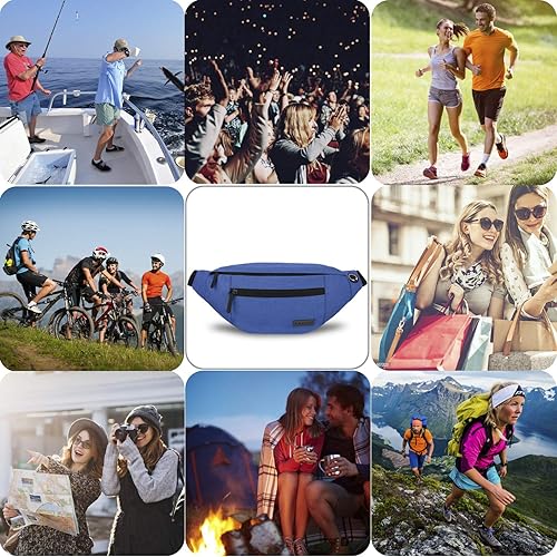 Miniatura 365 de MAXTOP - Cangurera cruzada grande con 4 bolsillos con cremallera, ideal para eventos deportivos, festivales, entrenamiento, viajes, correr y uso