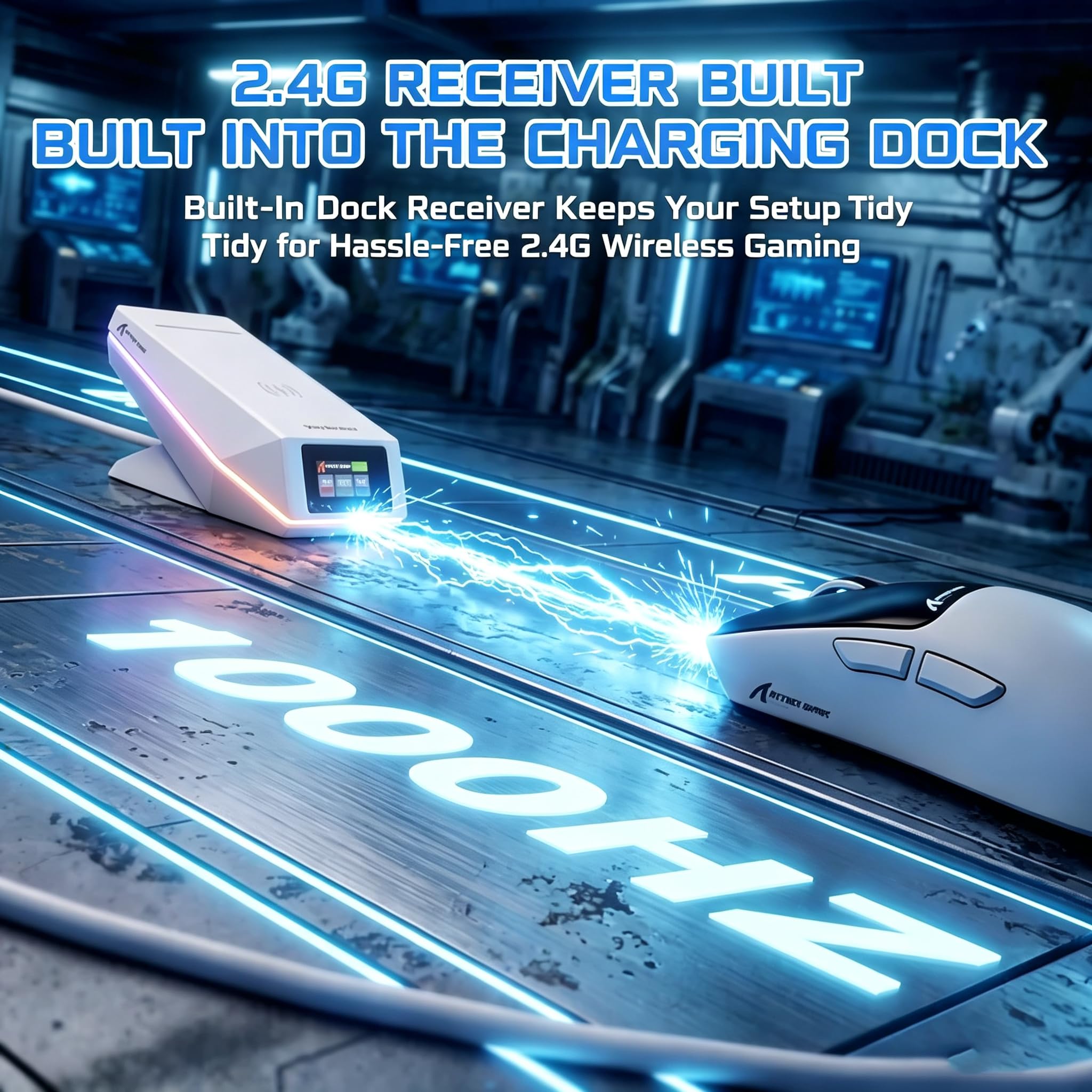 MAMBASNAKE Attack Shark X11 Pro V2 Souris Gaming sans Fil avec Station De Recharge Magnétique À Écran, 66g Ultra-Légère avec Capteur PixArt PAW3315, 30,000 DPI, 1000Hz, 500mAh, for PC/Mac (Noir)