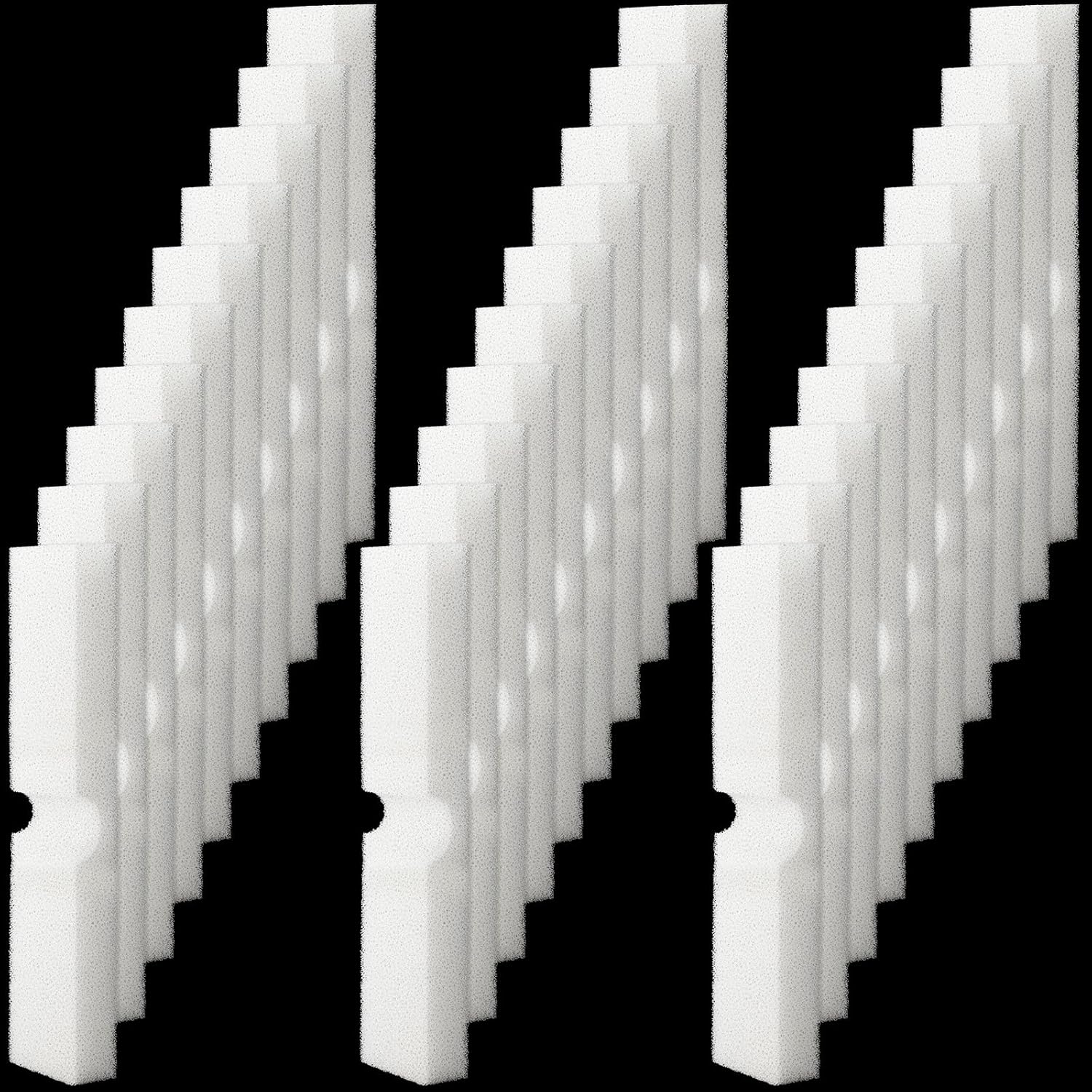 Aquarium Foam Filter Pads Compatible with Fluval Fx4, Fx5, Fx6 Cartridge Filters 30ppi Replacement White Pads(30 Packs)