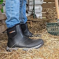 Vista 7 de HISEA Excursion Pro Men's Rain Boots Ankle Height Rubber Neoprene Hunting Boots Waterproof Insulated Outdoor Work Booties for Hunting Gardening