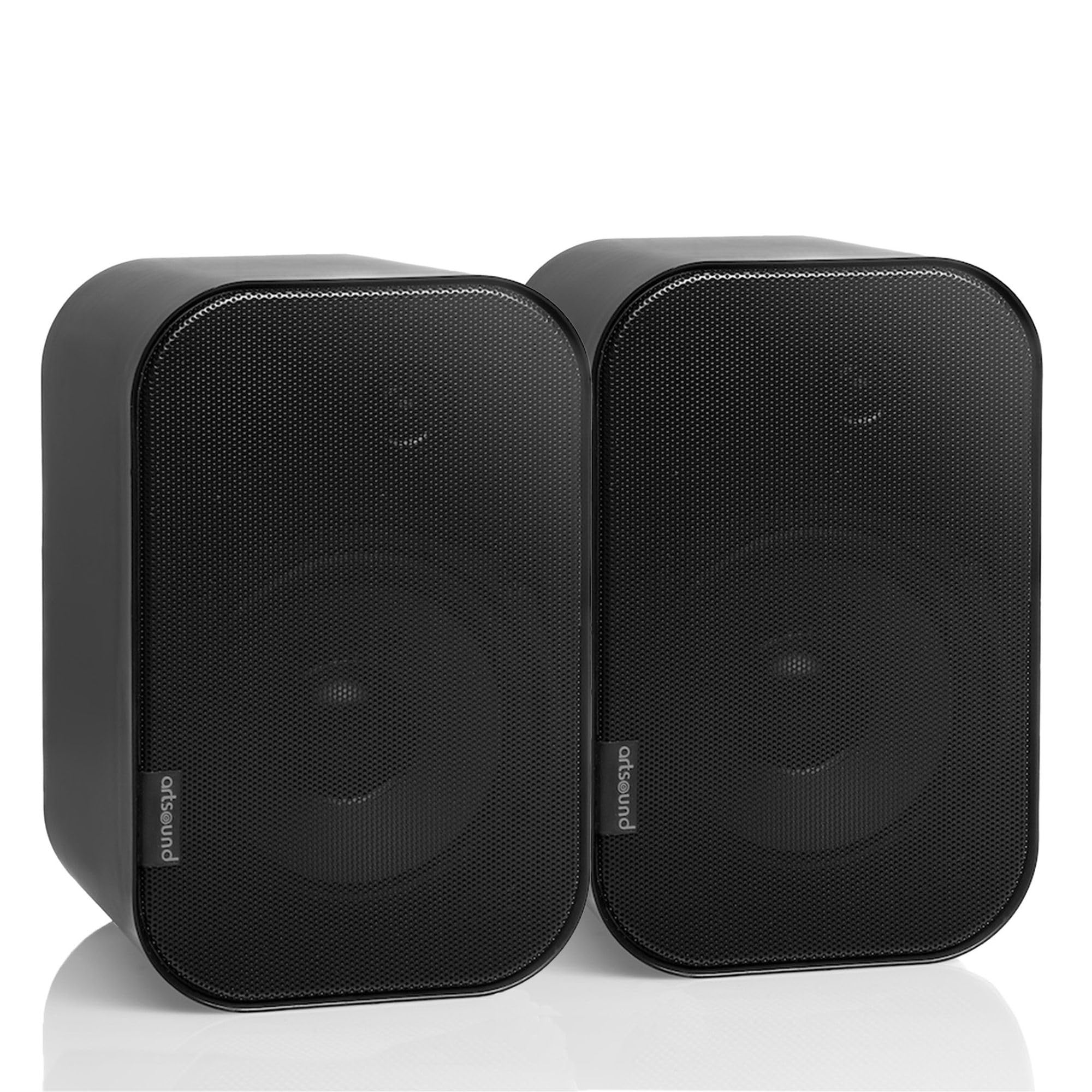 Artsound UNI40, Ensemble de 2 Enceintes passives, Enceinte HiFi 2 Voies, 20-100 Watts, Support Mural avec Articulation à rotule, Convient pour Les Grands espaces tels Que Cuisine, café, Magasin,