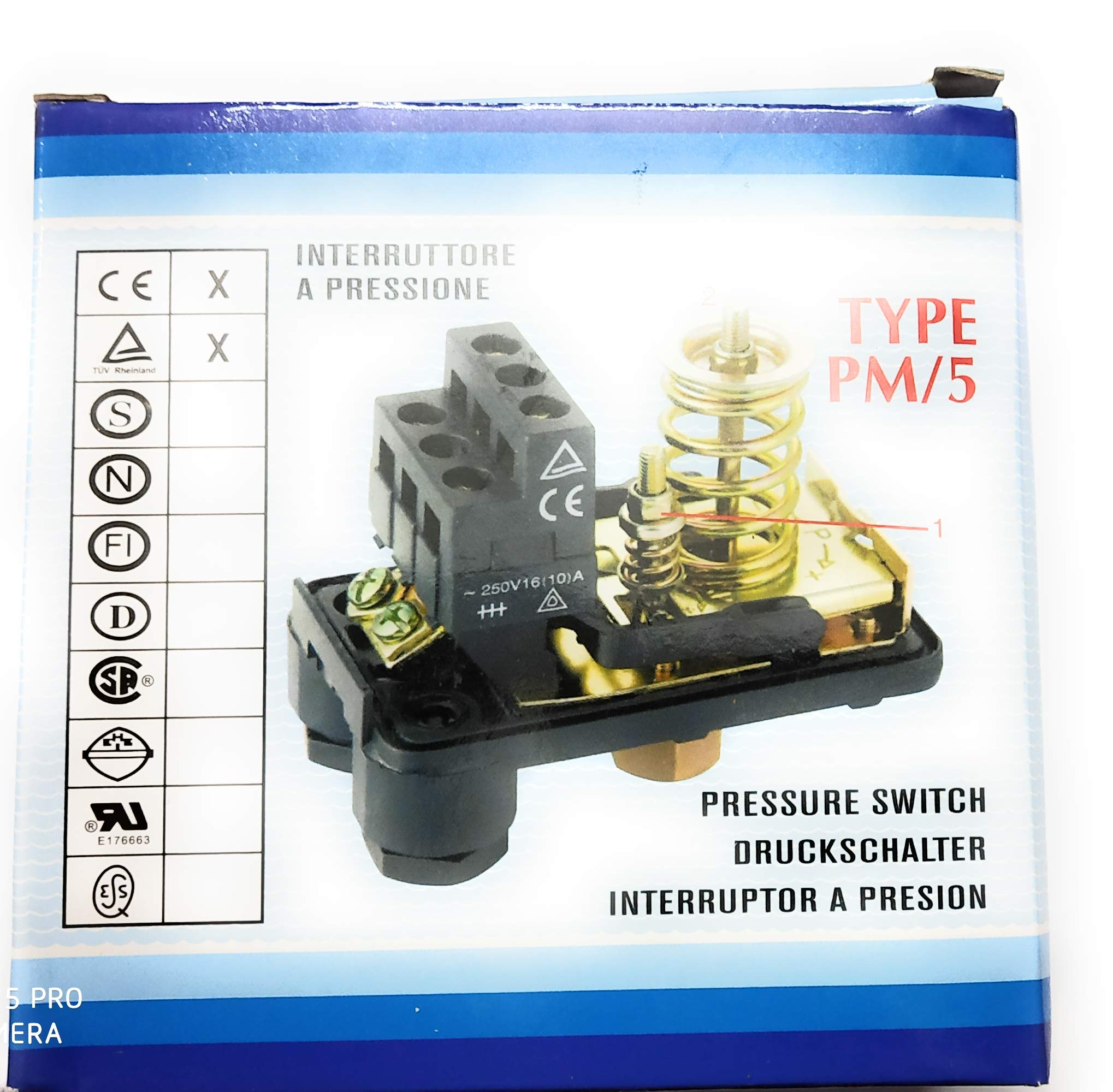 PRESSURE SWITCH PM5 (PM5) for pressure pump booster pump use for for brand pressure pump/booster pump