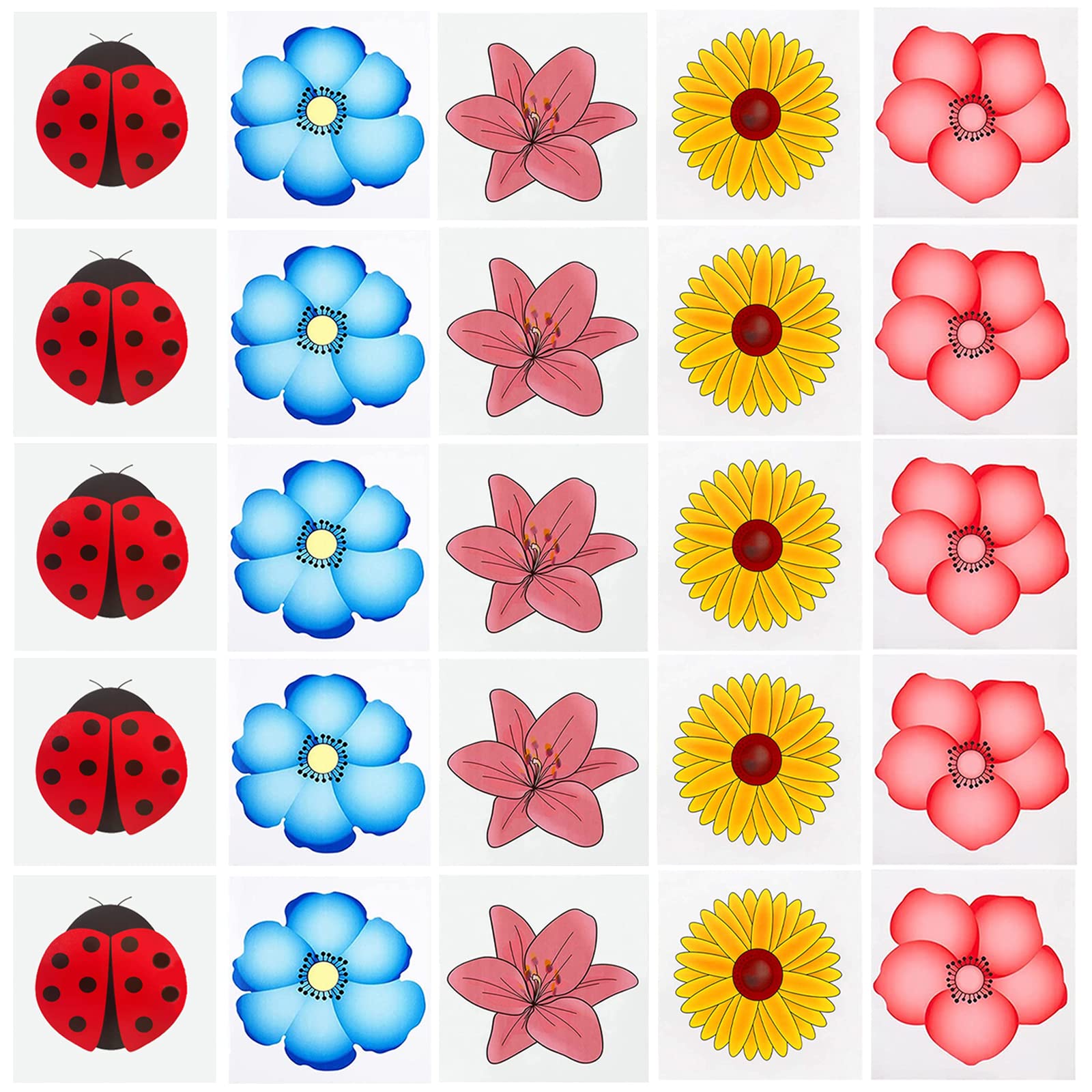 50 Pcs Window Fly Traps, Fly Catcher Indoor Sticky, Floral Pattern Design Fly Sticky Traps, Fly Window Killer Stickers for Indoor Houseflies Fly Gnat