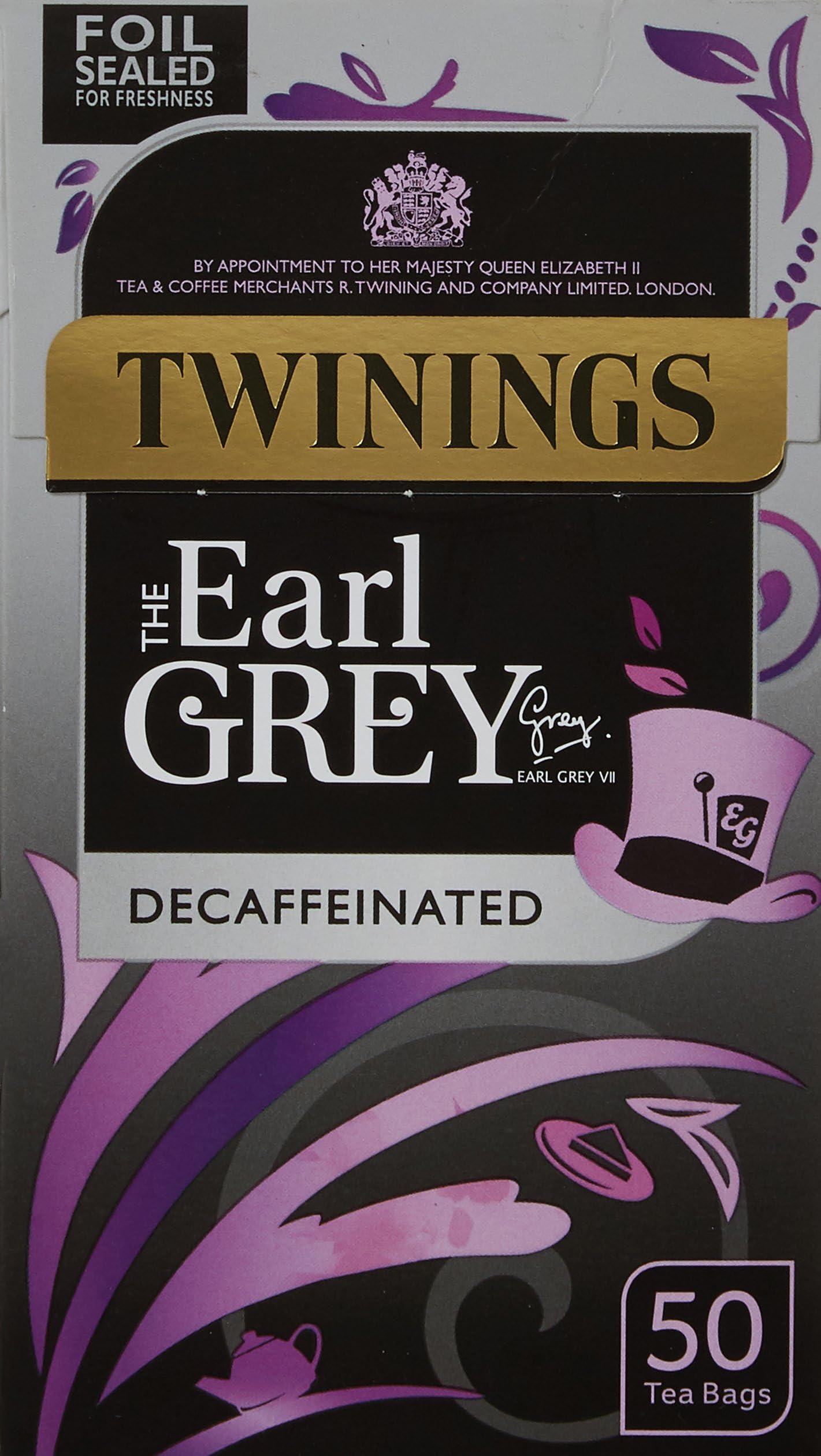 Earl Grey Decaffeinated Tea, 50 each, 125g