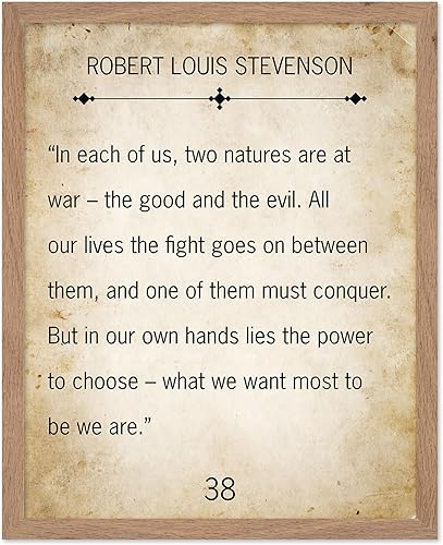 Miniatura 234 de Poster Master Póster de Robert Louis Stevenson - Impresión de The Good and the Evil - Arte de citas de recuperación - Regalo para él, ella -