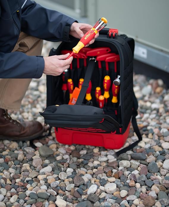 Wiha 91877 48 Piece Insulated Electrician's Tool Kit in Heavy Duty Backpack