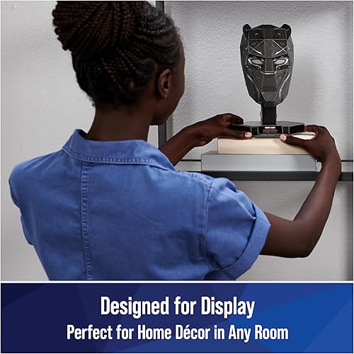 Miniatura 5 de 4D Build, Marvel Black Panther Kit de modelo de rompecabezas 3D con soporte, 82 piezas, decoración de escritorio Wakanda Forever Black Panther