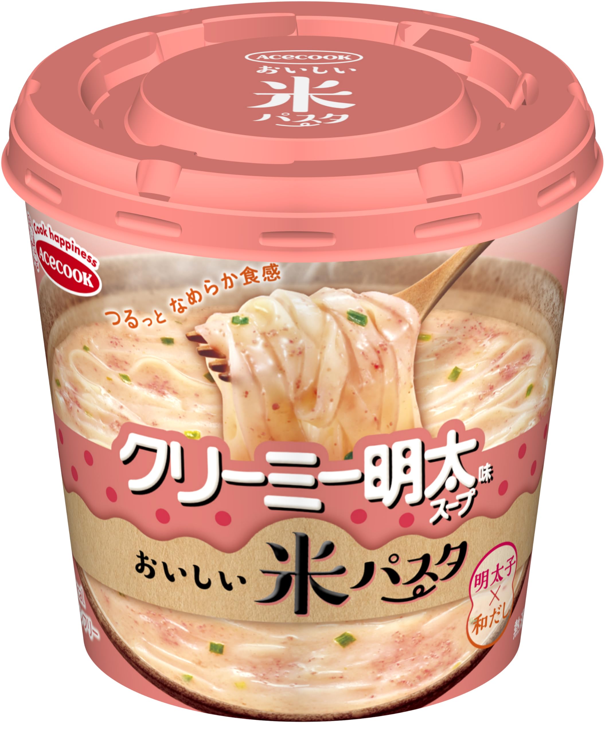 クリーミー明太味スープおいしい米パスタ