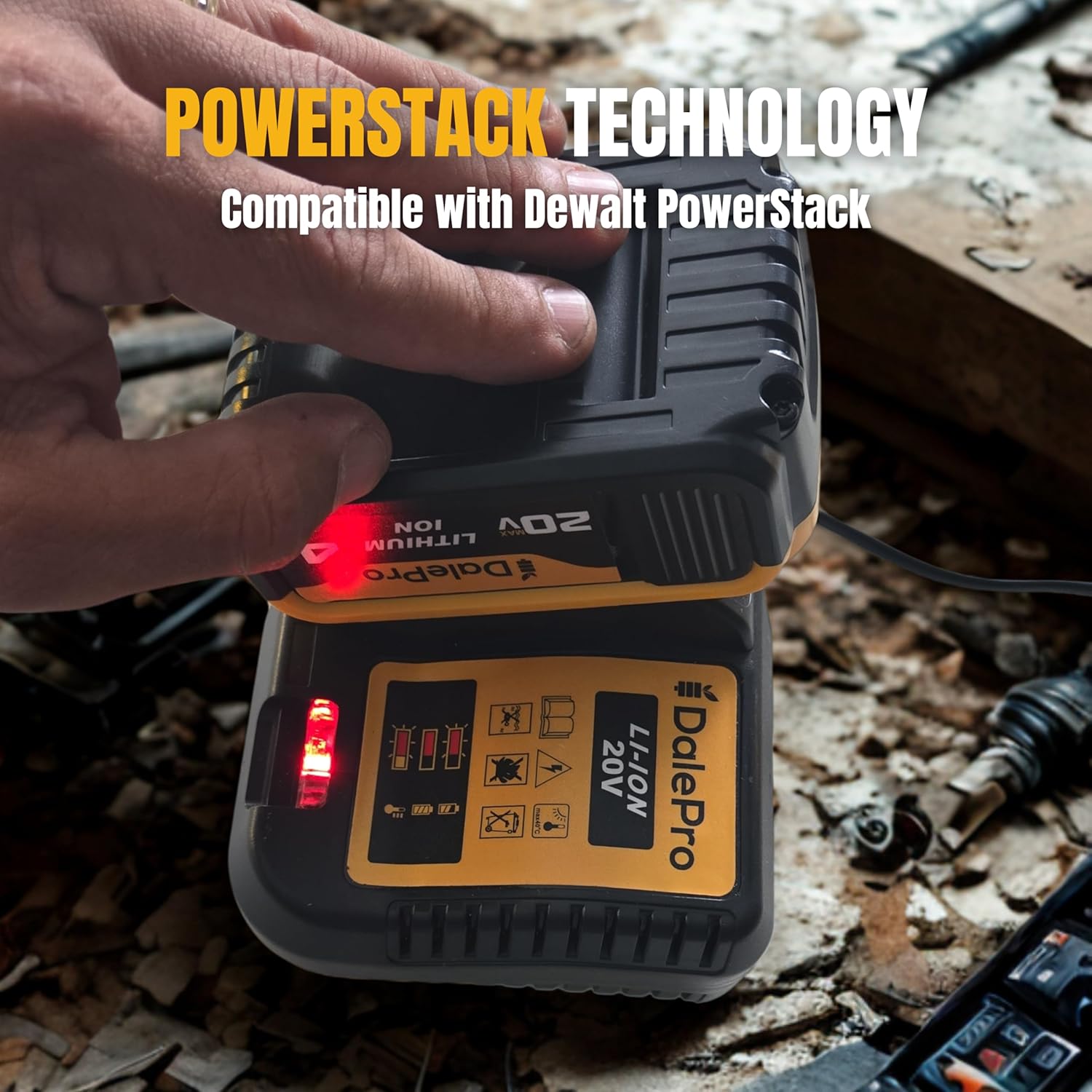 Cordless Impact Wrench Battery Charger Replacement for Drill Compatible with Dewalt 20V Charger Model DCB204, DCB206, DCB208, DCB200