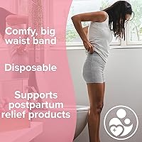 Vista 5 de Dr. Talbot's Ropa interior posparto para mamá, 8 unidades, tamaño XL, bragas desechables para cuidado posparto, color gris