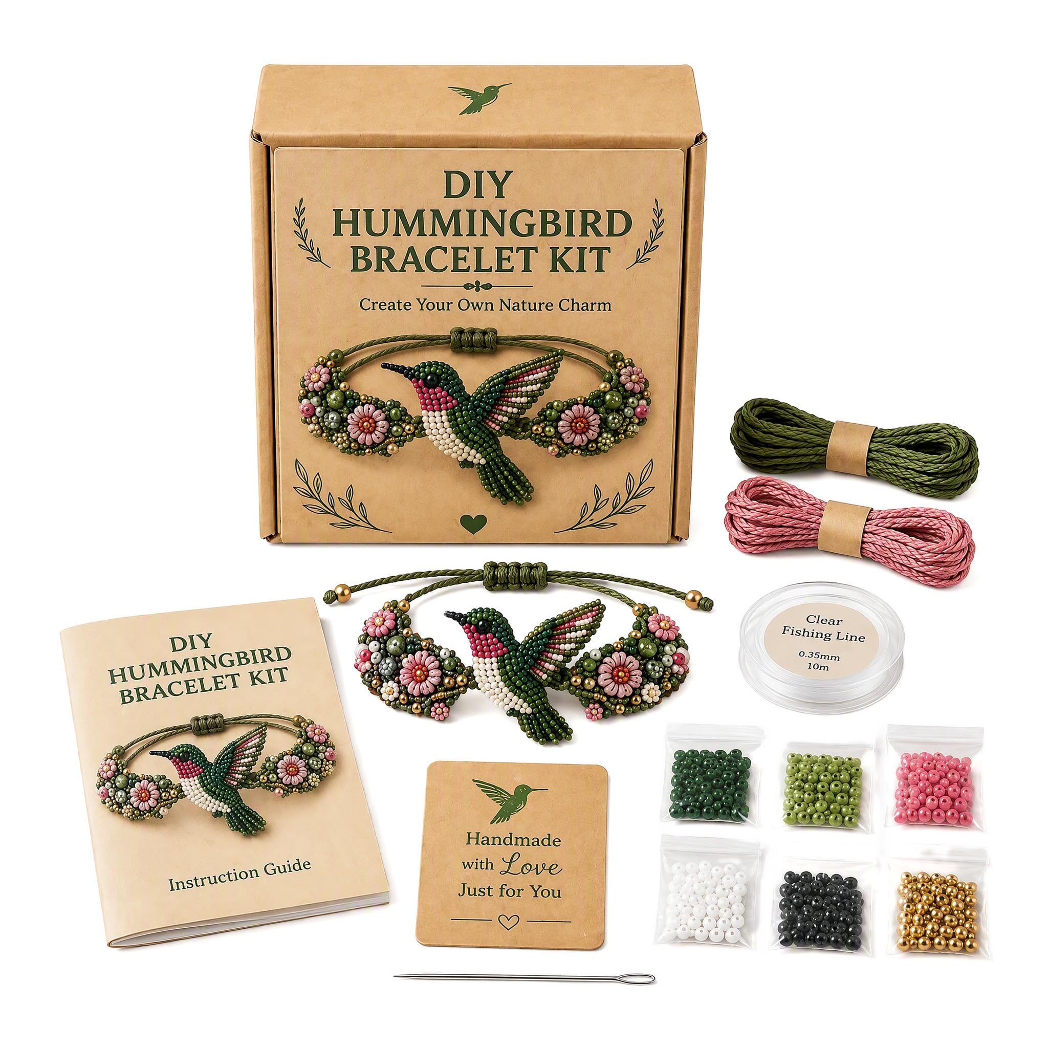 3d Beaded Animal Kit 3d Beaded Kits Bracelet Making Kit Adult Bird Bracelet