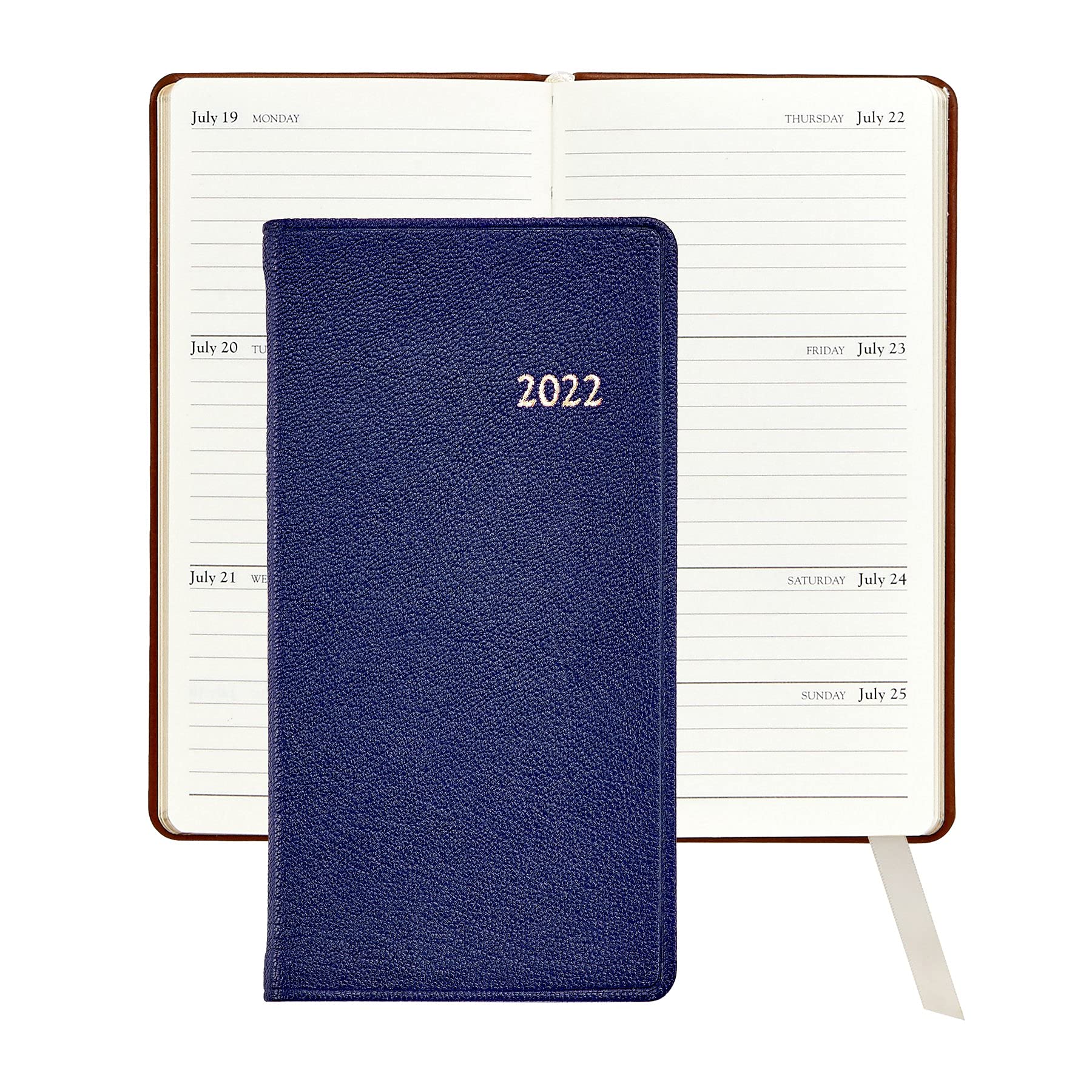 Graphic Image 2022 Pocket Datebook Planer Tagebuch, echtes Leder, 15,2 cm