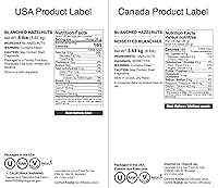 Vista 2 de Avellanas blanqueadas, 8 libras - Filberts enteros crudos, sin piel, sin sal, nueces sin tostar, aperitivo vegano, kosher, a granel. Buena fuente