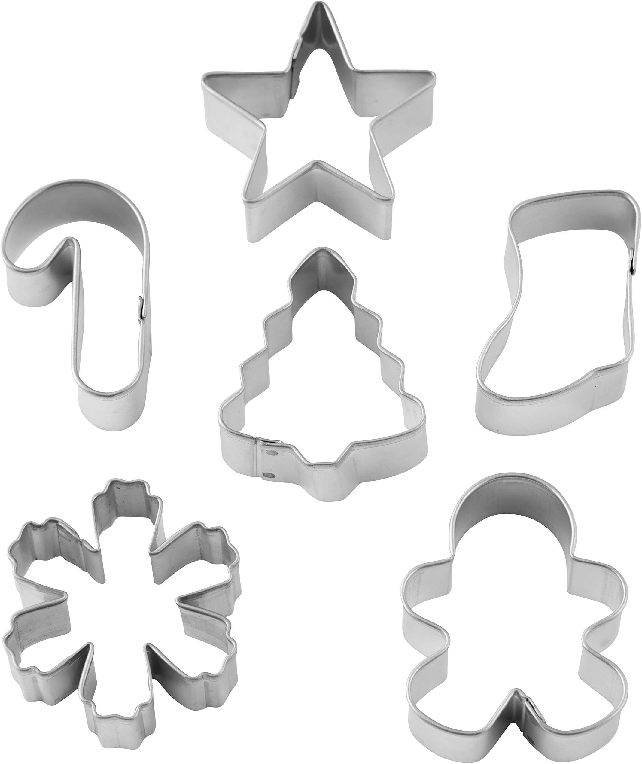 WiltonMini Seasonal 6 Piece Cookie Cutter Set, Tinplate, Silver, 1.91 x 3.81 x 5.16 cm