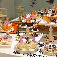 Vista 148 de Rsstarxi Paquete de 36 adornos para cupcakes de Halloween, bruja, fantasma, magdalenas, murciélagos, arañas, gatos, decoración de pasteles