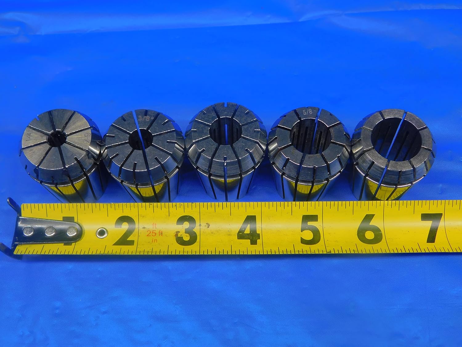 LOT of 5pcs ER32 COLLETS Sizes 1/4 3/8 1/2 5/8 3/4 NO DUPLICATES Set .5 .75 .375 - TH1279CLN