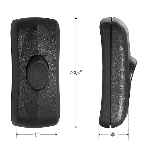 Miniatura 5 de Betus Interruptor de cable en línea AC12V110V220V MAX 2A - Interruptores de botón de cable de encendidoapagado en línea para lámpara de escritorio