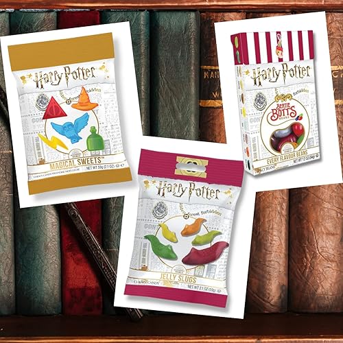 Miniatura 6 de Harry Potter - Surtido de caramelos Bertie Botts de todos los frijoles saborizados dulces de goma en forma de personaje y babosas de gelatina con