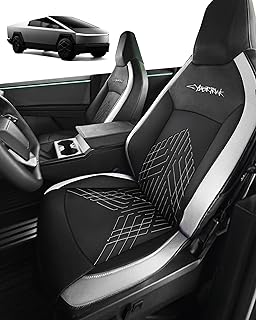 Seat Covers for Cybertruck 2024 Nappa Leather Fit Armrest Cover Black