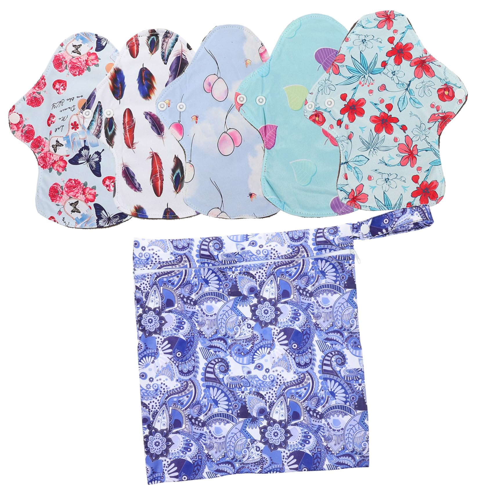 Didiseaon 3 Juegos De Compresas Menstruales Para Mujer Compresas Nocturnas Cómodas Reutilizables Con Alas De Algodón Para Uso Diario.