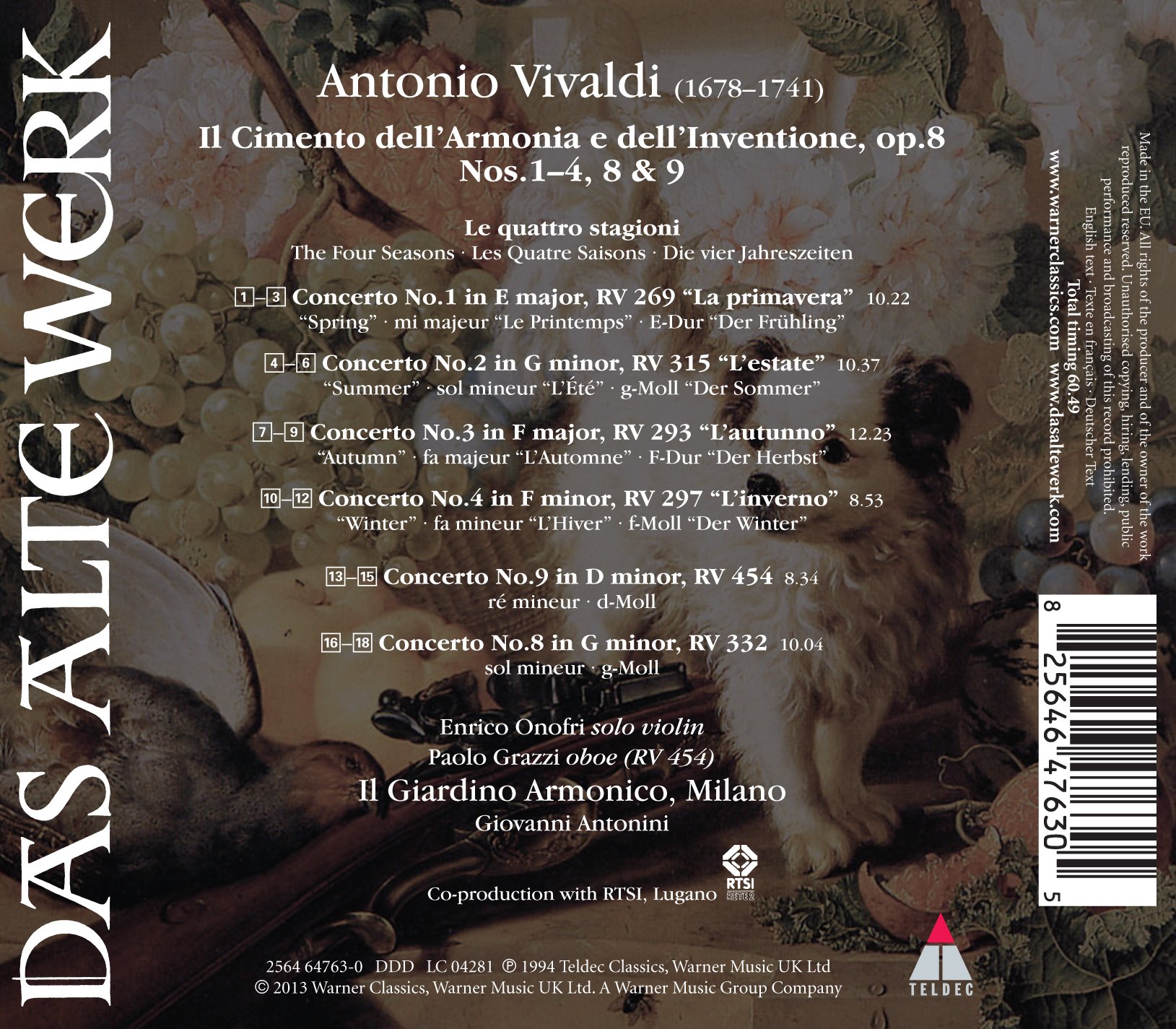 Vivaldi : Le quattro stagioni [The Four Seasons] & Concertos