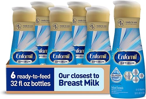 Enfamil Optimum (Enspire) - Fórmula para bebés lista para alimentar, nuestra leche materna más cercana a la leche materna, DHA para fortalecer el