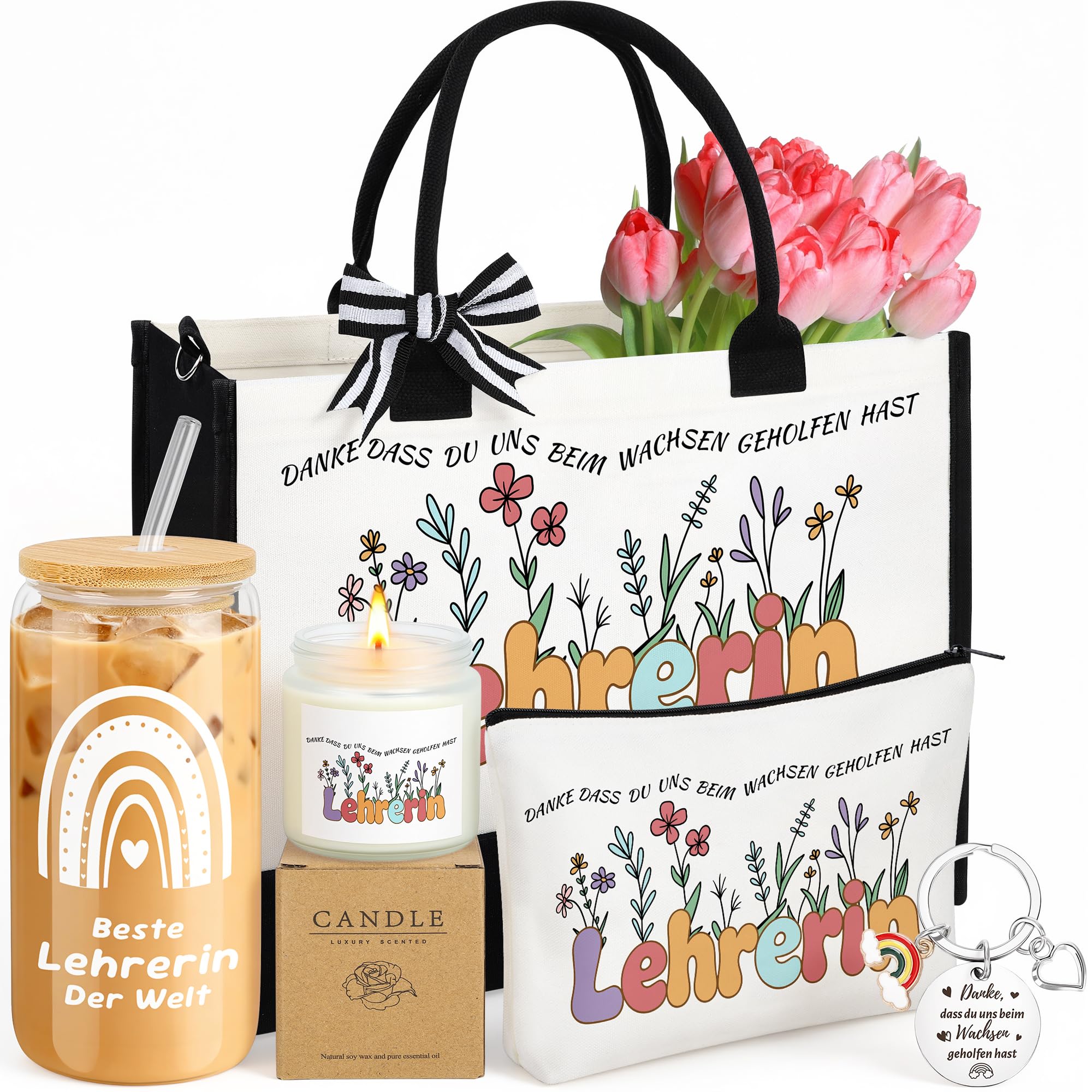 Geschenke für 13 14 15 16 17 18 Jährige Mädchen - Geschenk Mädchen mit Glas Haarband Pinselset Makeup Kosmetiktasche Haarbürste Armband Socken