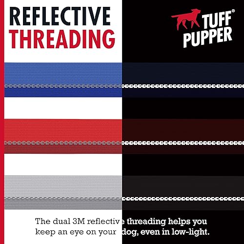 Miniatura 6 de Tuff Pupper Collar Martingale para perros Suave diseño de cincha limitada de nailon y cadena de acero es perfecto para entrenamiento Puntos de