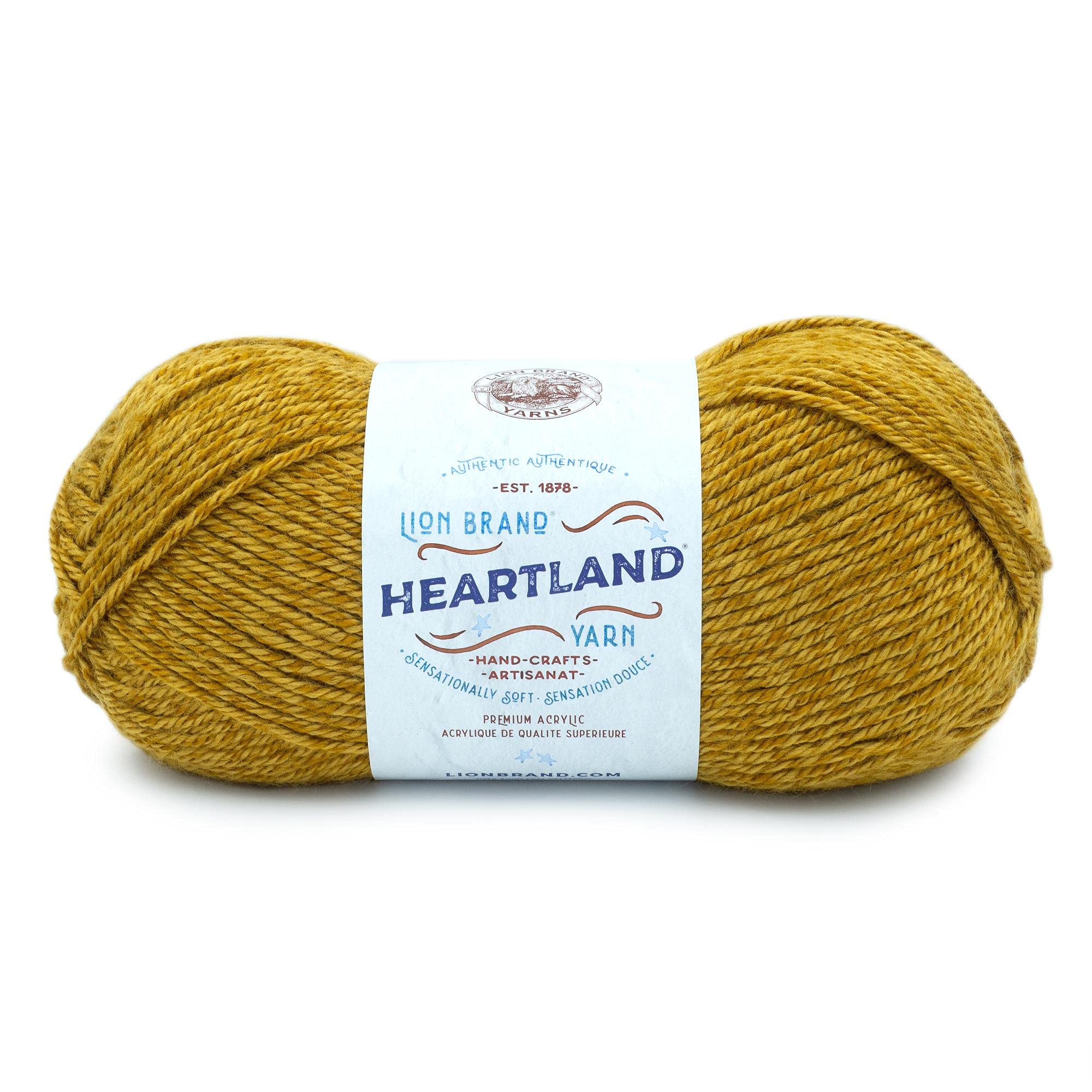Lion Brand Yarn, Worsted-Weight Heartland Yarn for Knitting, Crocheting, and Crafting, Canyonlands, 1 Pack