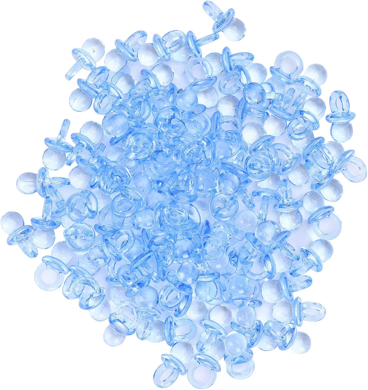 200 Pcs Acrylic Teats Nipples Mini Mini Decoration Accessories for Baby Shower Decoration (Blue)