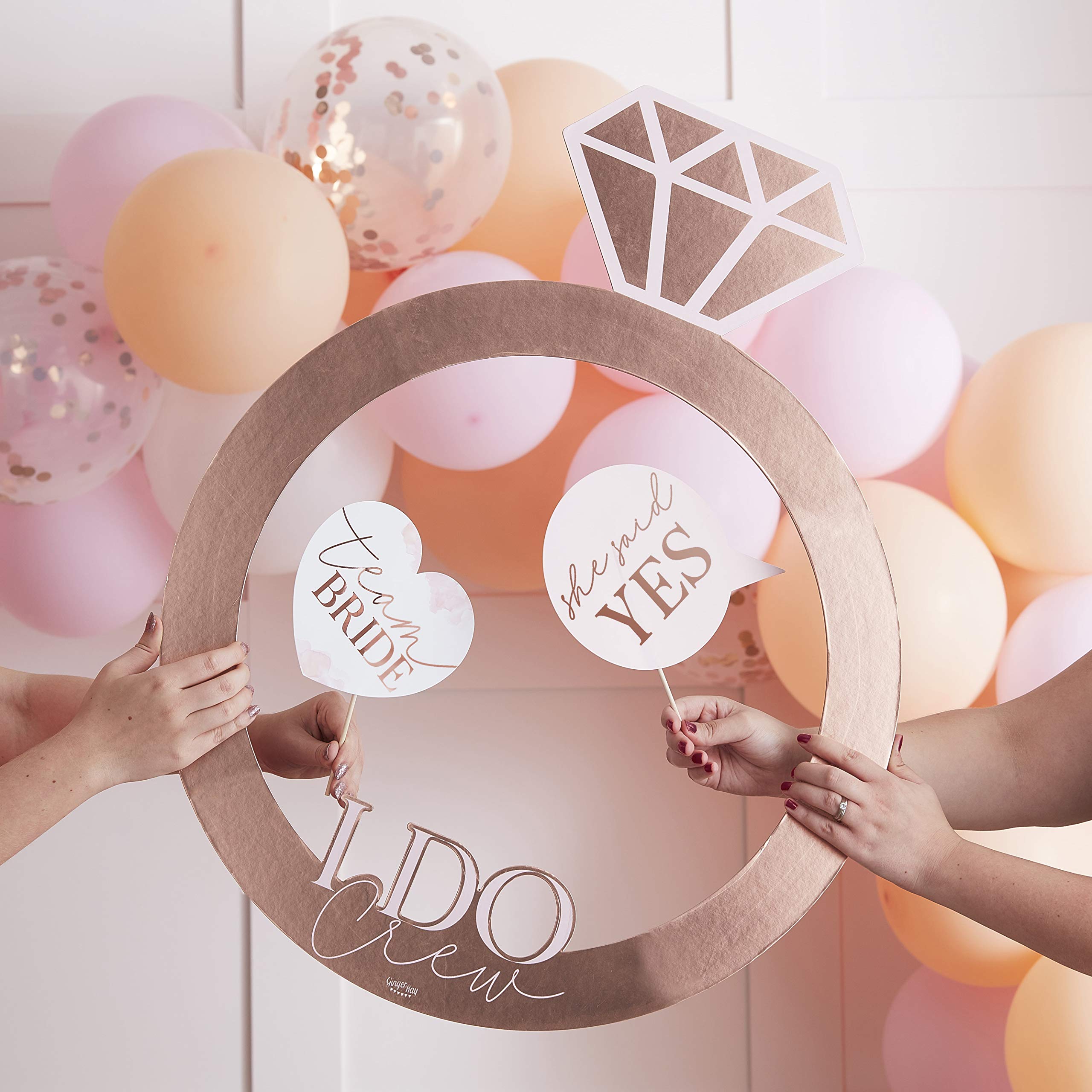Ginger Ray Rose Gold Ring Hen Party Photo Booth Frame- Hen Party