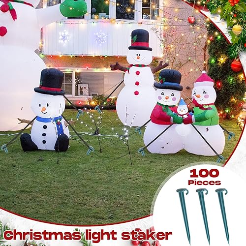 Miniatura 5 de Estacas inflables de plástico de 7 pulgadas para patio, estacas de plástico resistentes para tienda de campaña, estacas de jardín de repuesto