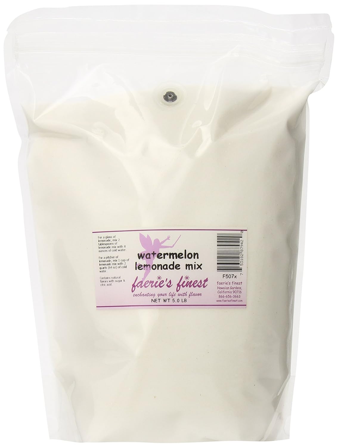 Faeries Finest Watermelon Lemonade Mix, 5 Pound (Pack of 2) Powdered Soft Drink