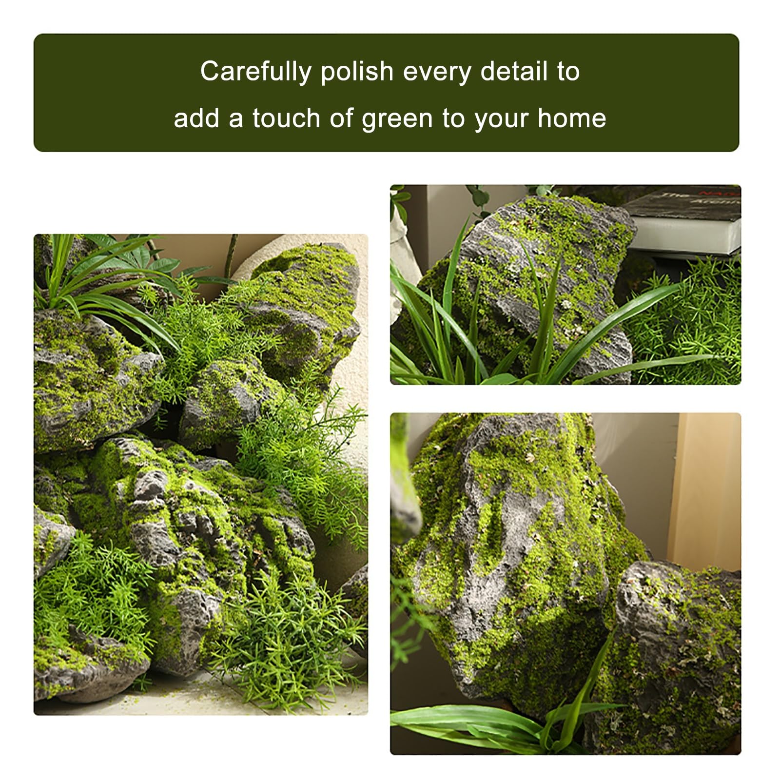 Roccias Finta da Esterno – Sasso Decorativo Leggero in Schiuma PU, Realistico e Resistente per Giardino, Balcone o Spazi Esterni(21x10x21cm/8.2x3.9x8.2in)