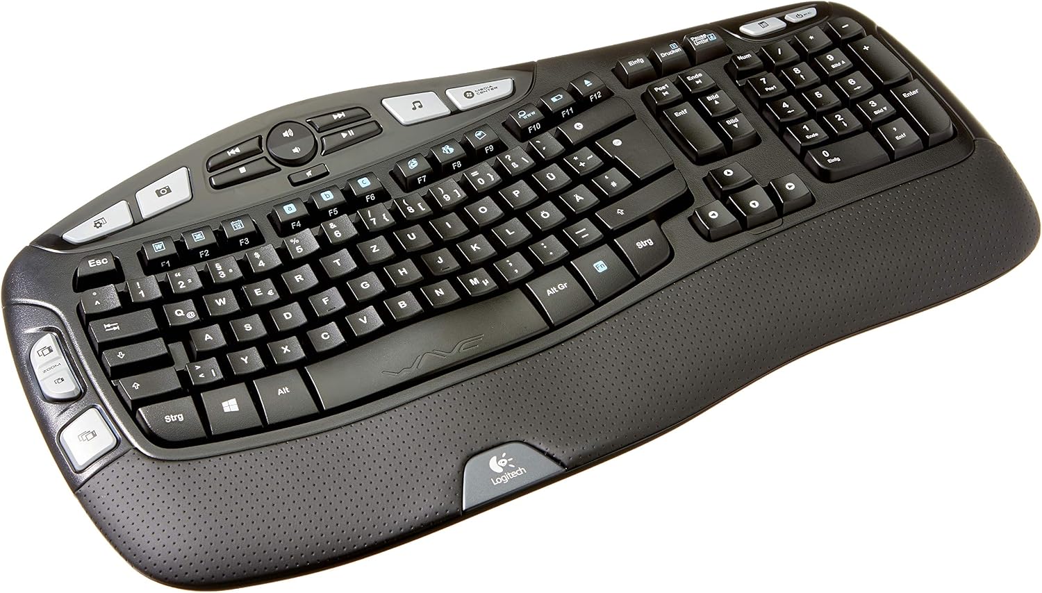K350 Keyboard - Wireless Connectivity - RF - Black - USB Interface