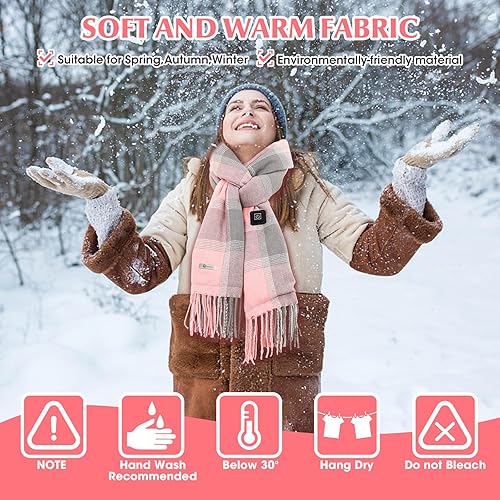 Miniatura 5 de MuroMucci Heated Scarf for Women Rechargeable Neck Warmer, Scarves for Men Winter Warm Intelligent Electric Heating Scarf