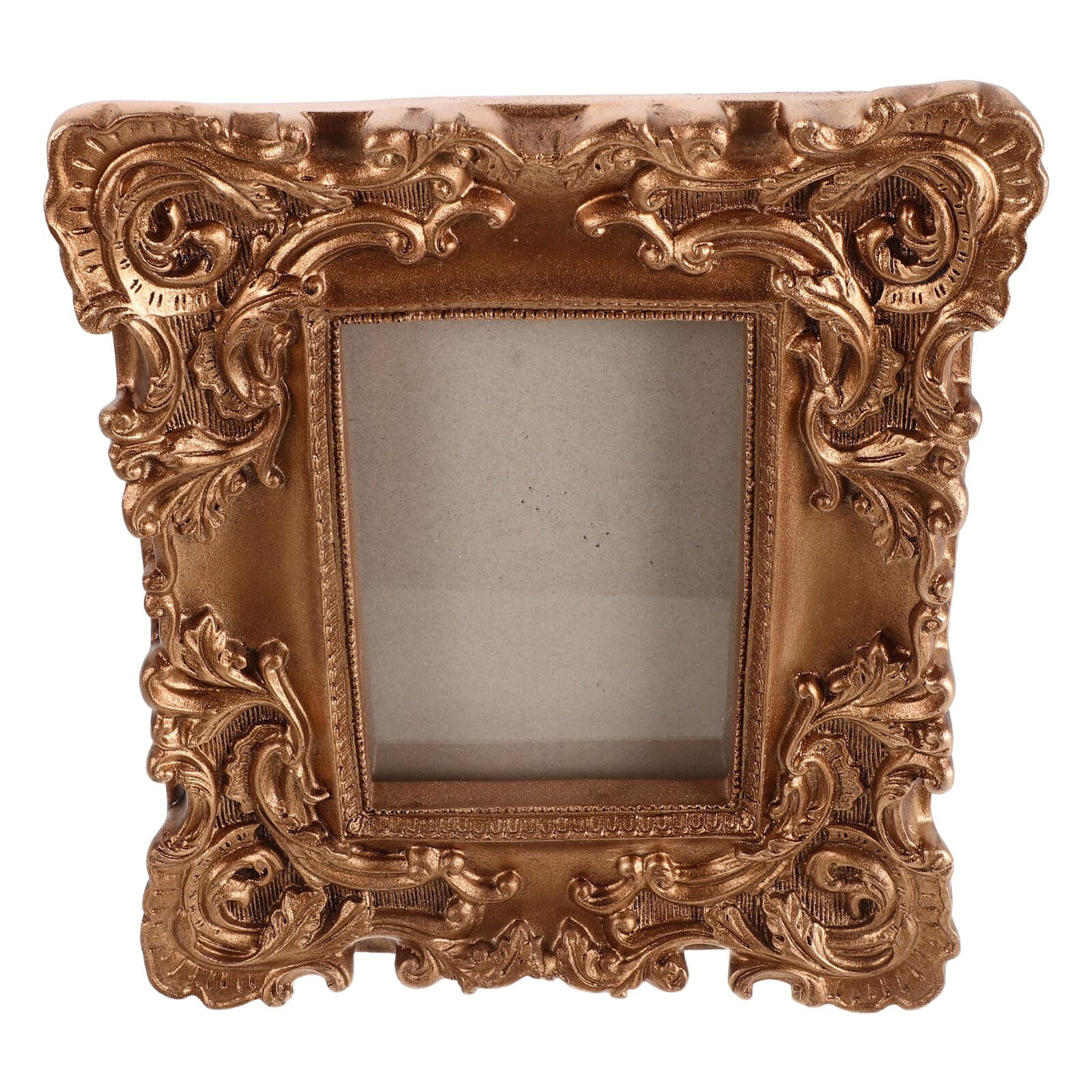 Mobestech Vintage Baroque Picture Frame Resin Ornate Desktop And Wall Hanging Frame for Wedding Memorial Poster Display Stable And Flexible Photo Holder