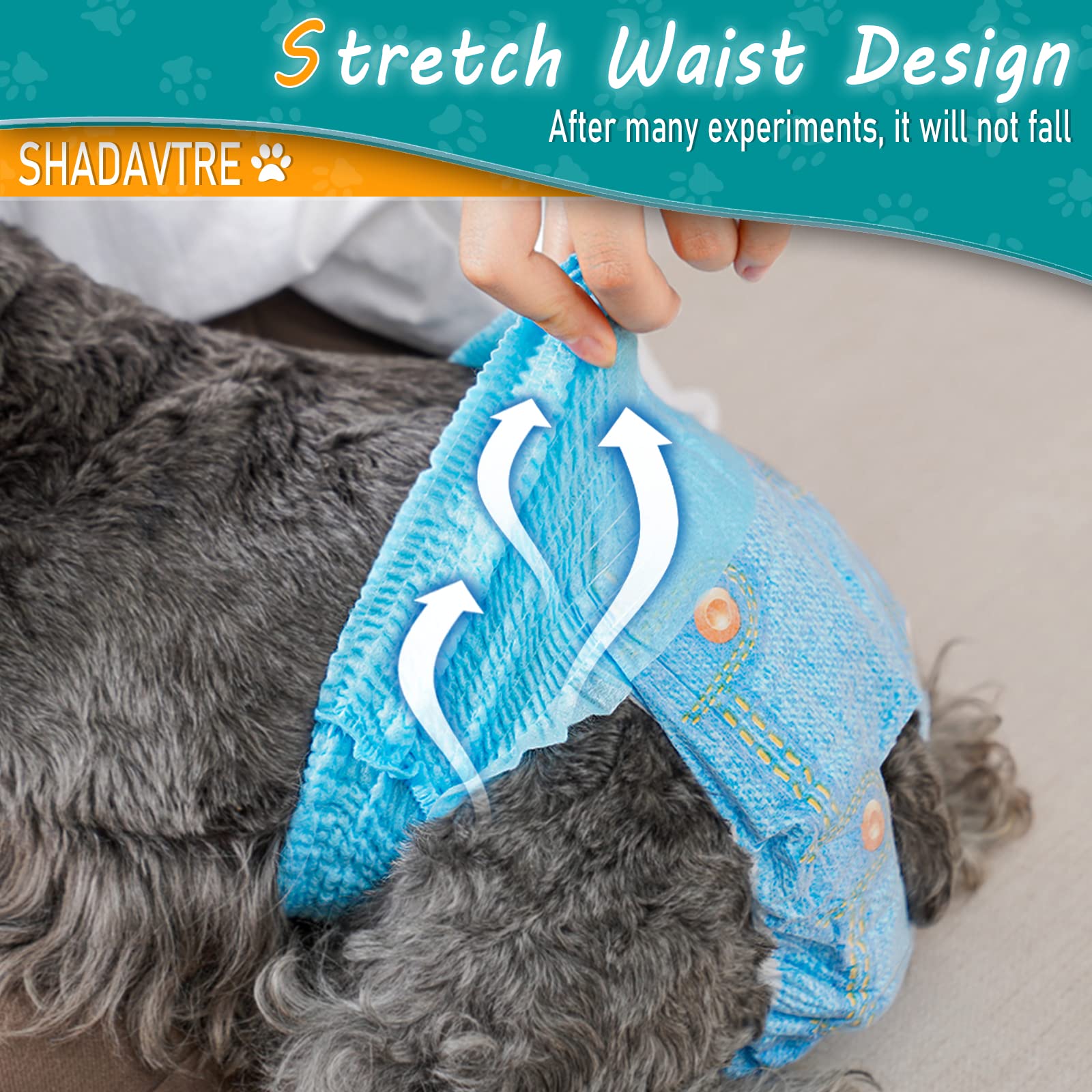 Pañales Desechables Para Perros Machos Easypets - 100 Unidades, Talla M/L, Para Incontinencia Y Marcaje