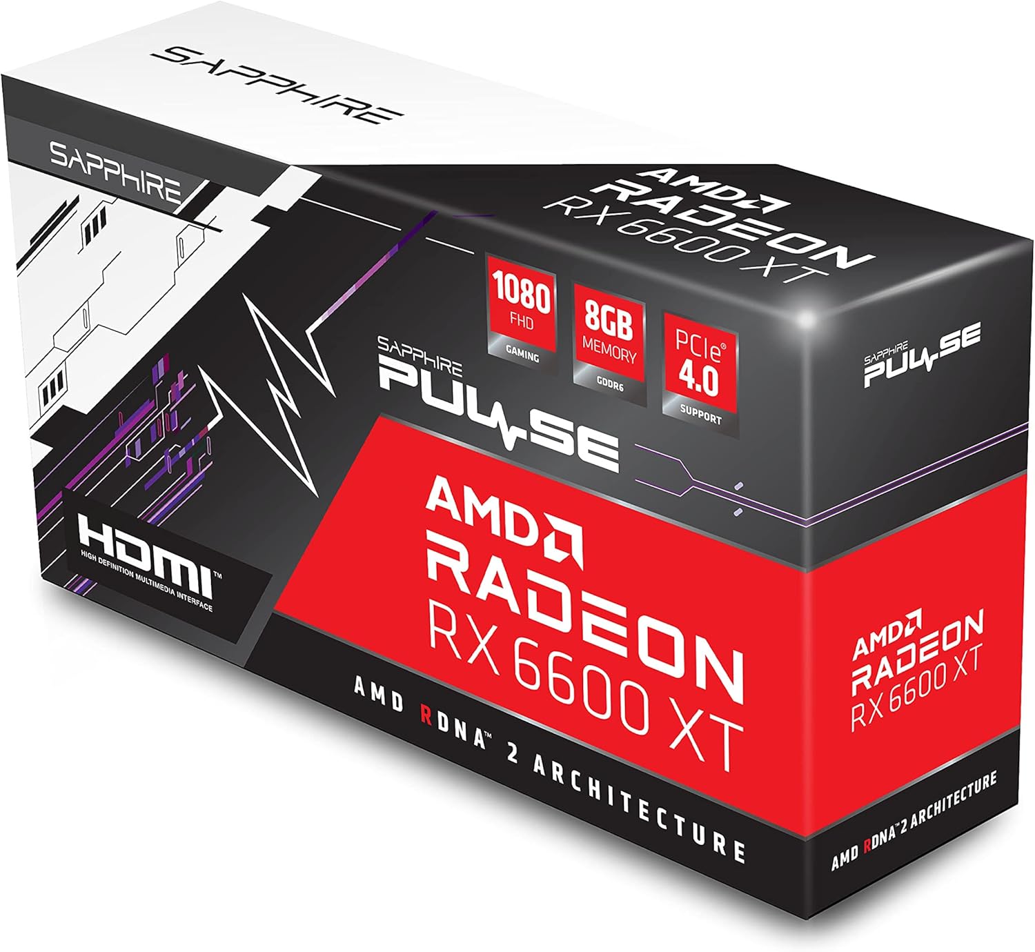 Sapphire 11309-03-20G Pulse AMD Radeon RX 6600 XT Gaming Graphics Card with 8GB GDDR6, AMD RDNA 2