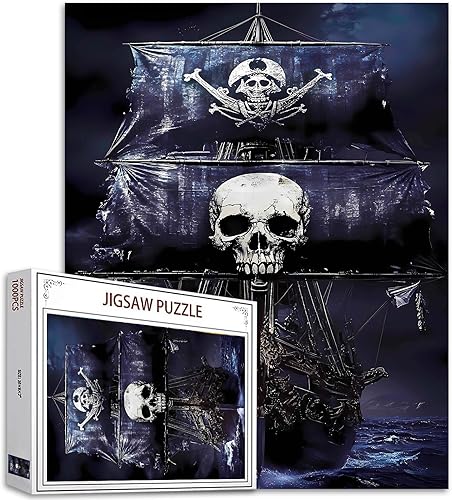 Miniatura 13 de Pirate Ship - Rompecabezas de 1000 piezas para adultos, veleros, rompecabezas para desafiante juego de actividades familiares, rompecabezas de arte